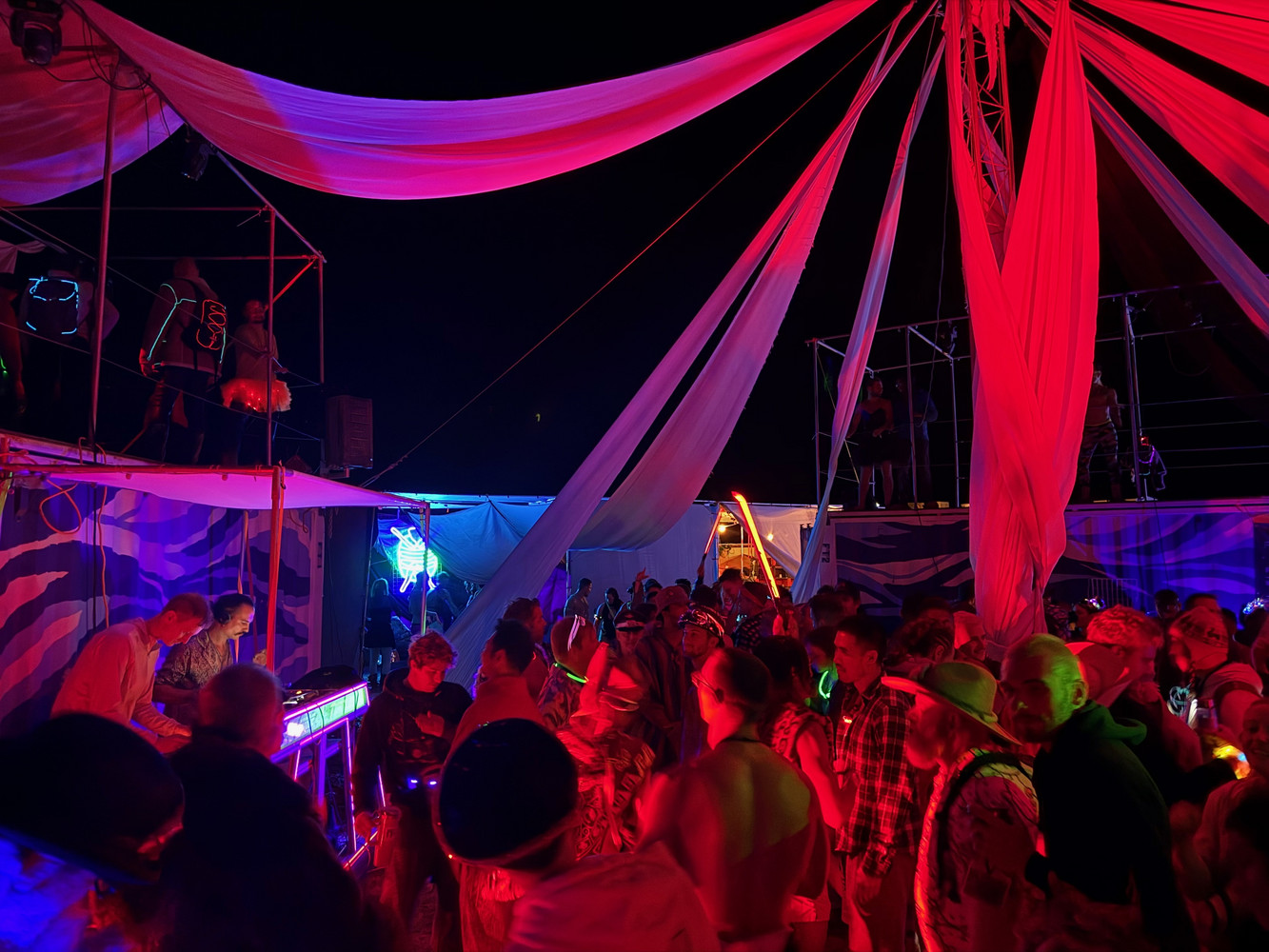 Night party under the Turtle Pavilion sails